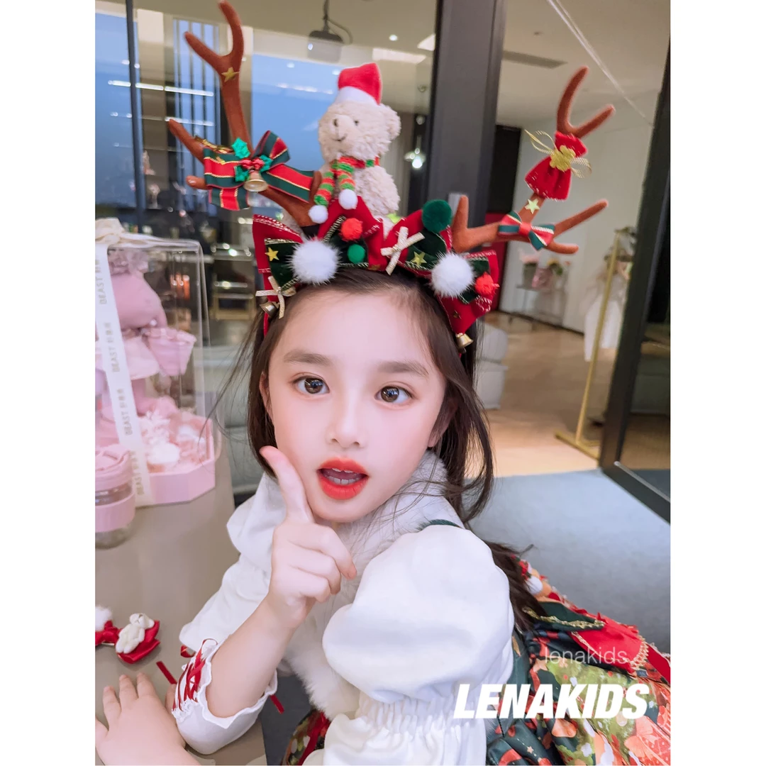 【现货】Lenakids【鹿角发饰·蝴蝶结发夹】时髦洛丽塔配饰23111602