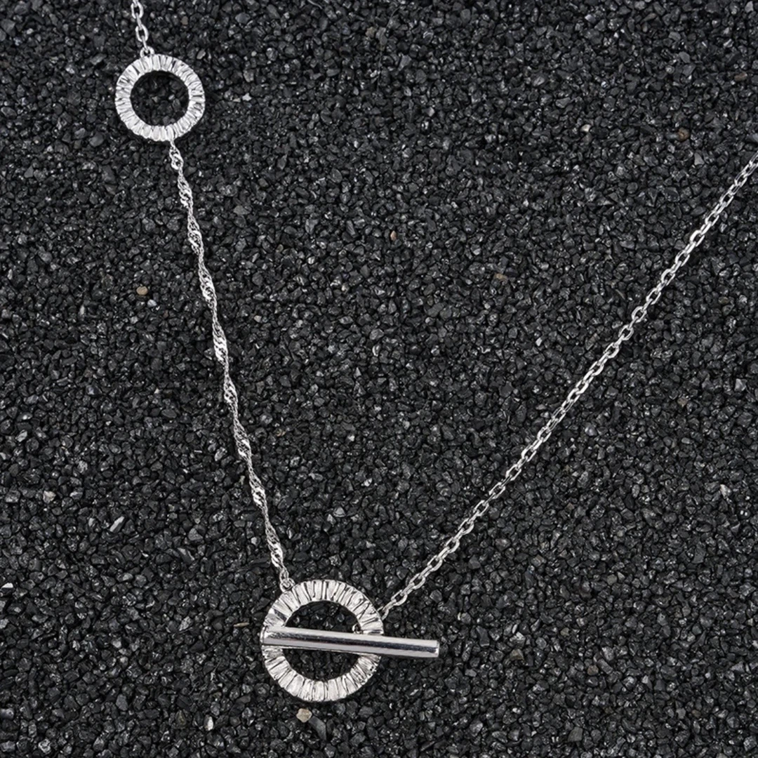 坠链均925银 【雯姐专属】小众法式气质流光星环OT扣个性女轻奢简约