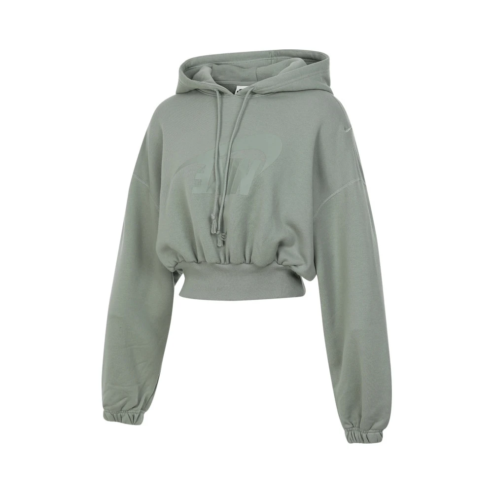 NIKE耐克2024女子OS FLC CROP PO HDY DA针织套头衫FV7778-370