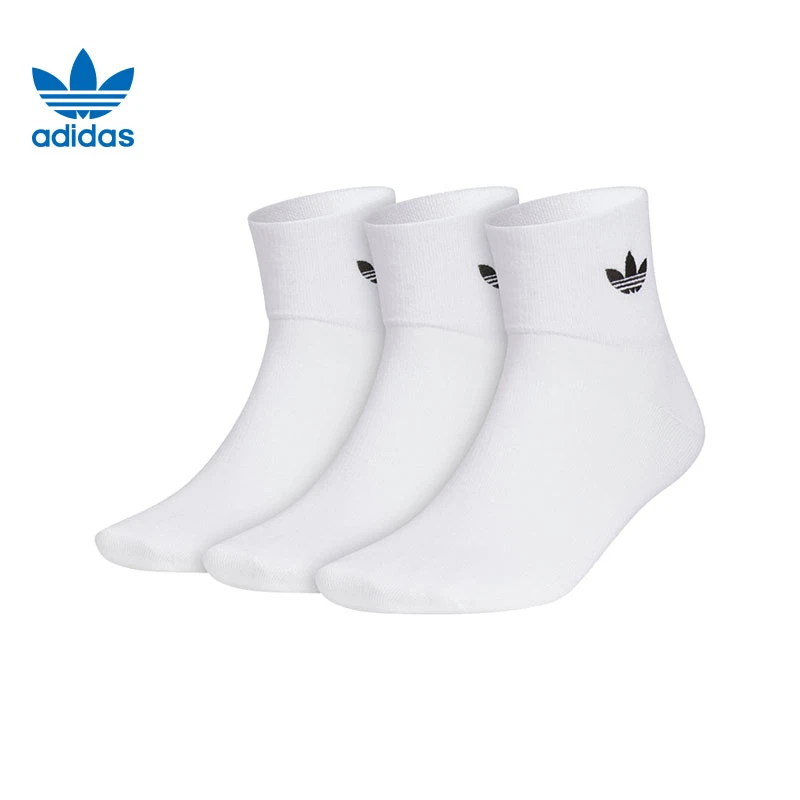 adidas Originals阿迪三叶草2024中性ORI ANK SOCK 3P袜子JC9288