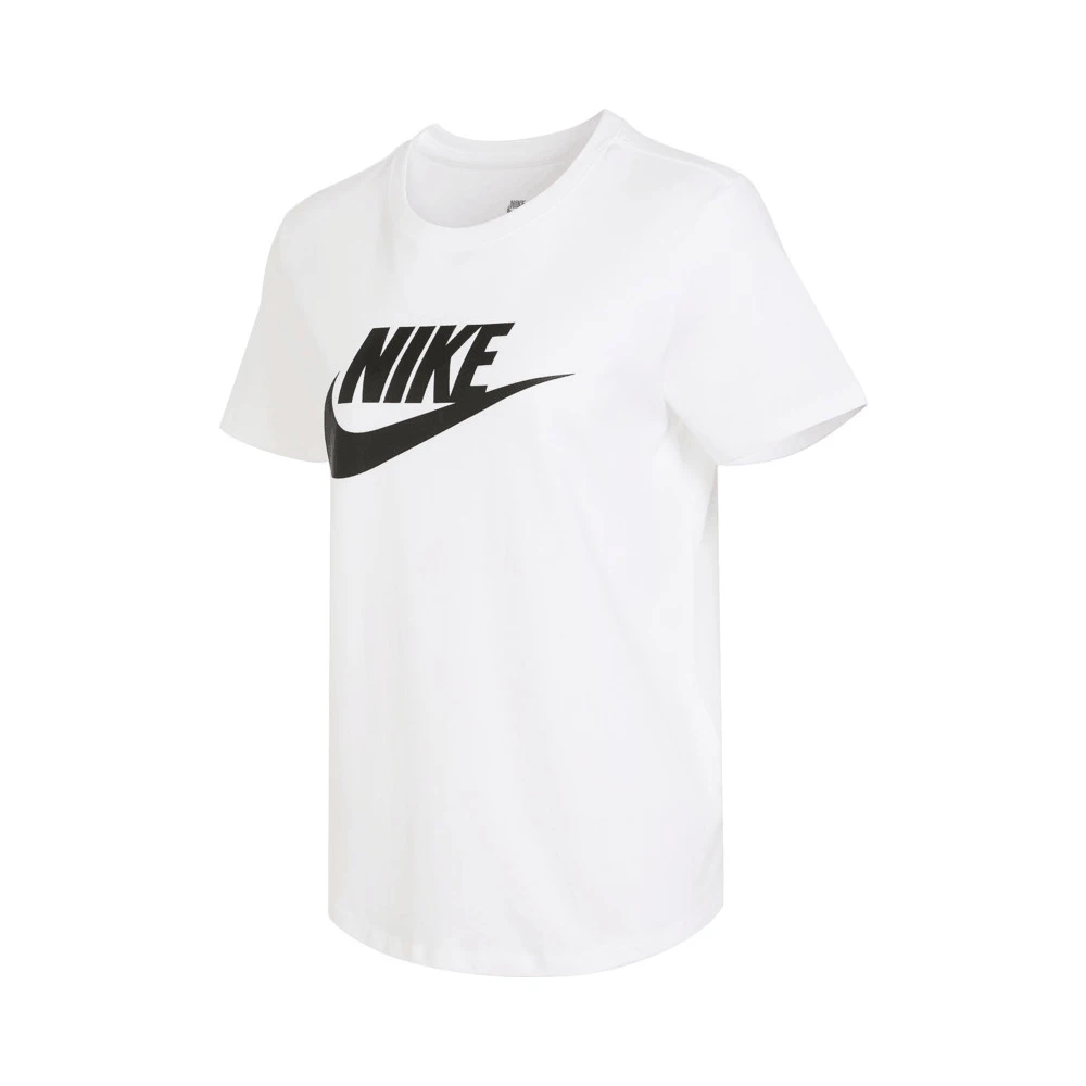 NIKE耐克短袖女经典LOGO大勾纯棉透气运动休闲T恤白色DX7907-100
