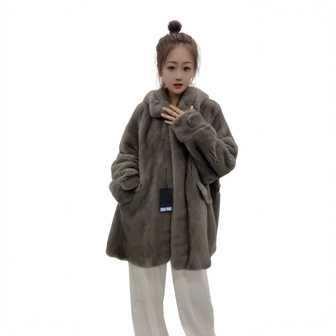 潮汐【DC】818福利通女装反季清仓水貂皮草外套