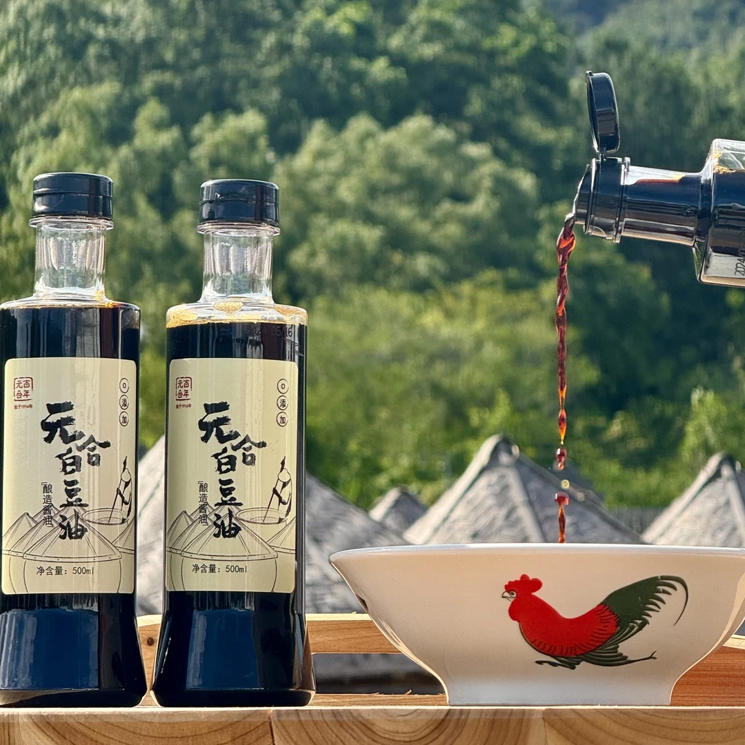 寻味潮汕广东揭阳元合白豆油调味料炒菜红烧火锅黄豆酱油500ml/瓶