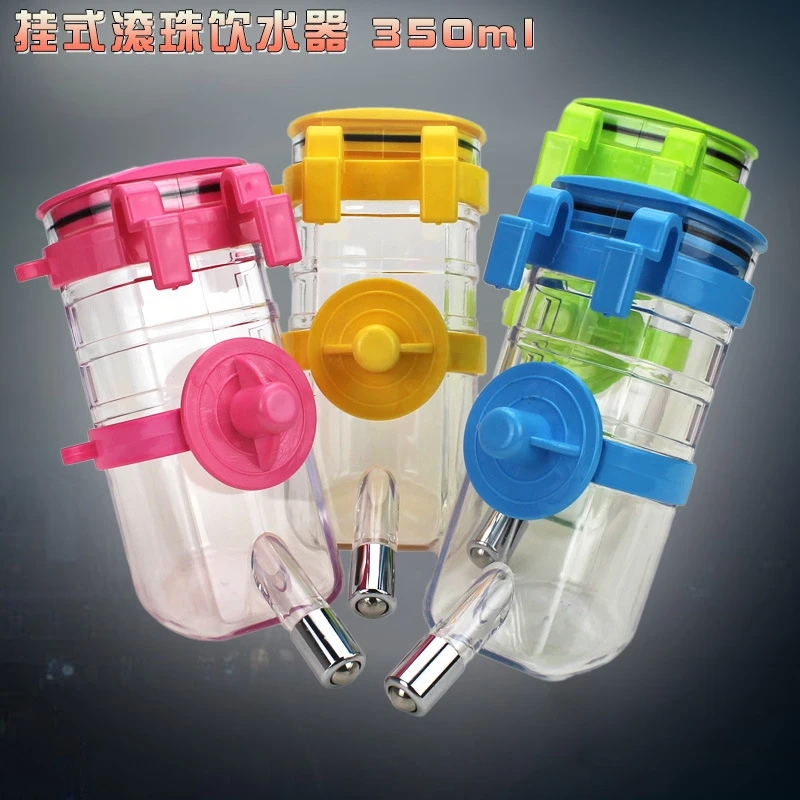 狗笼悬挂宠物饮水器 滚珠式狗狗饮水器350ml 宠物饮水壶用品