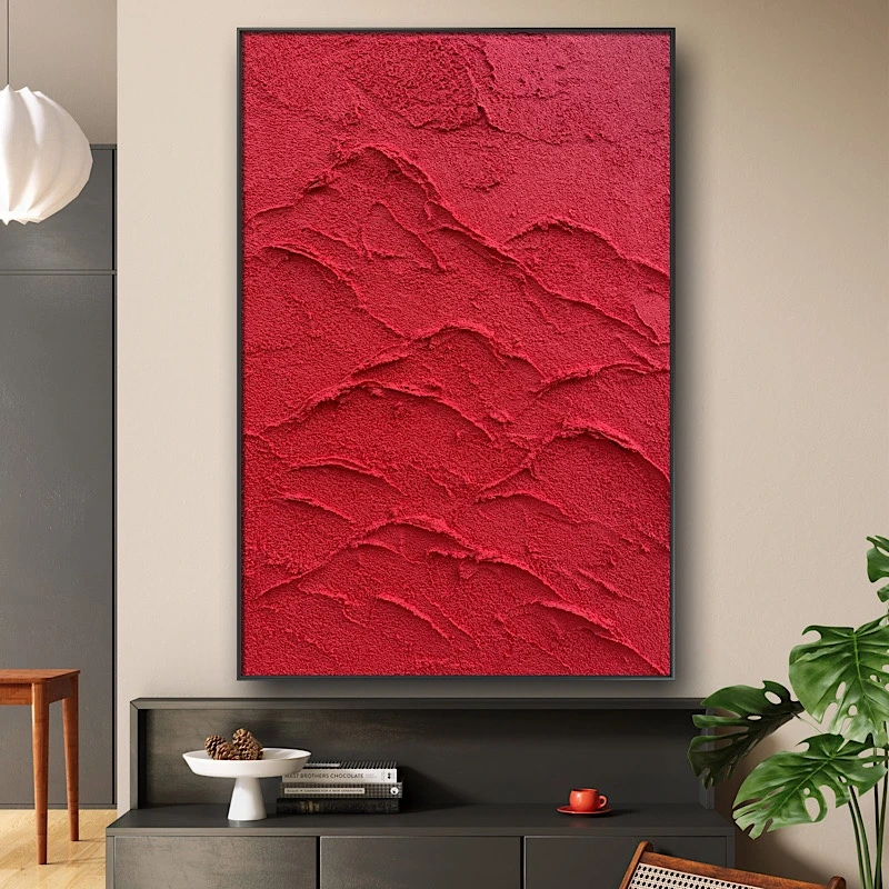 原创厚肌理装饰画办公室立体油画别墅巨幅抽象壁画样板房挂画定制