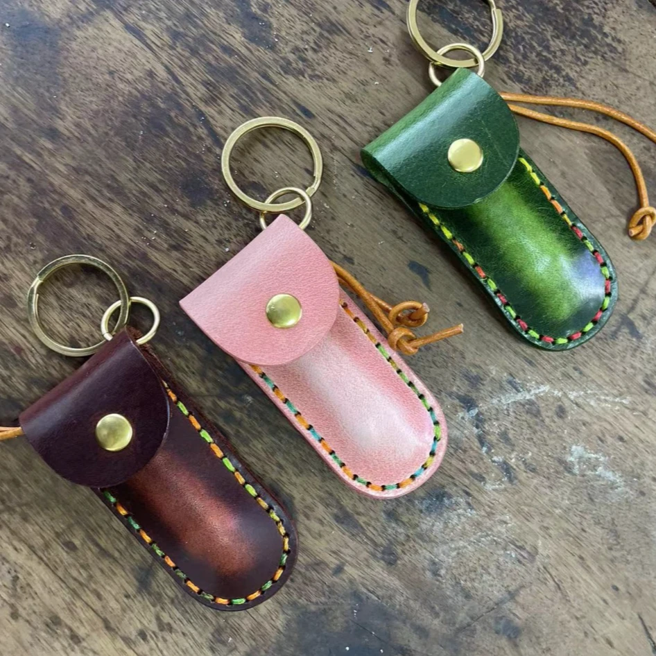 【西部印像】 (美式复古）手工皮具多功能挂件指甲刀-指甲套