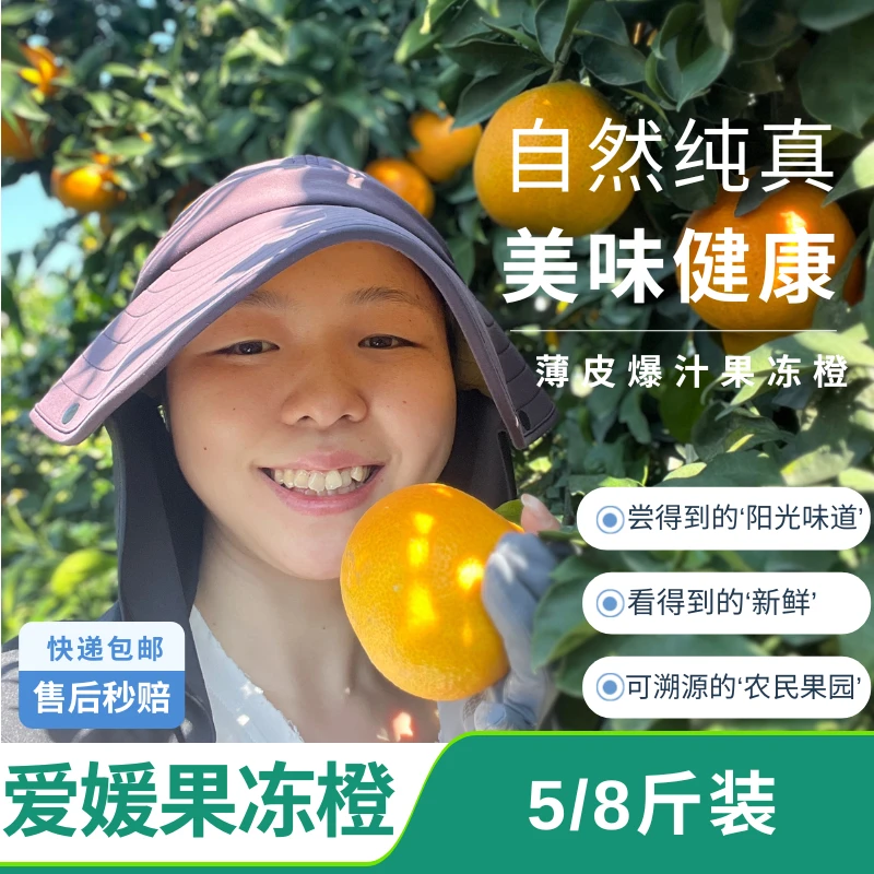 【圆通/中通包邮】川西阳光薄皮爆汁爱媛果冻橙5/8斤箱装