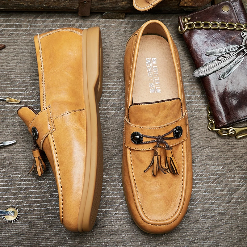 英伦风夏季男鞋时尚休闲潮豆豆鞋百搭软底乐福鞋休闲皮鞋E2308D09