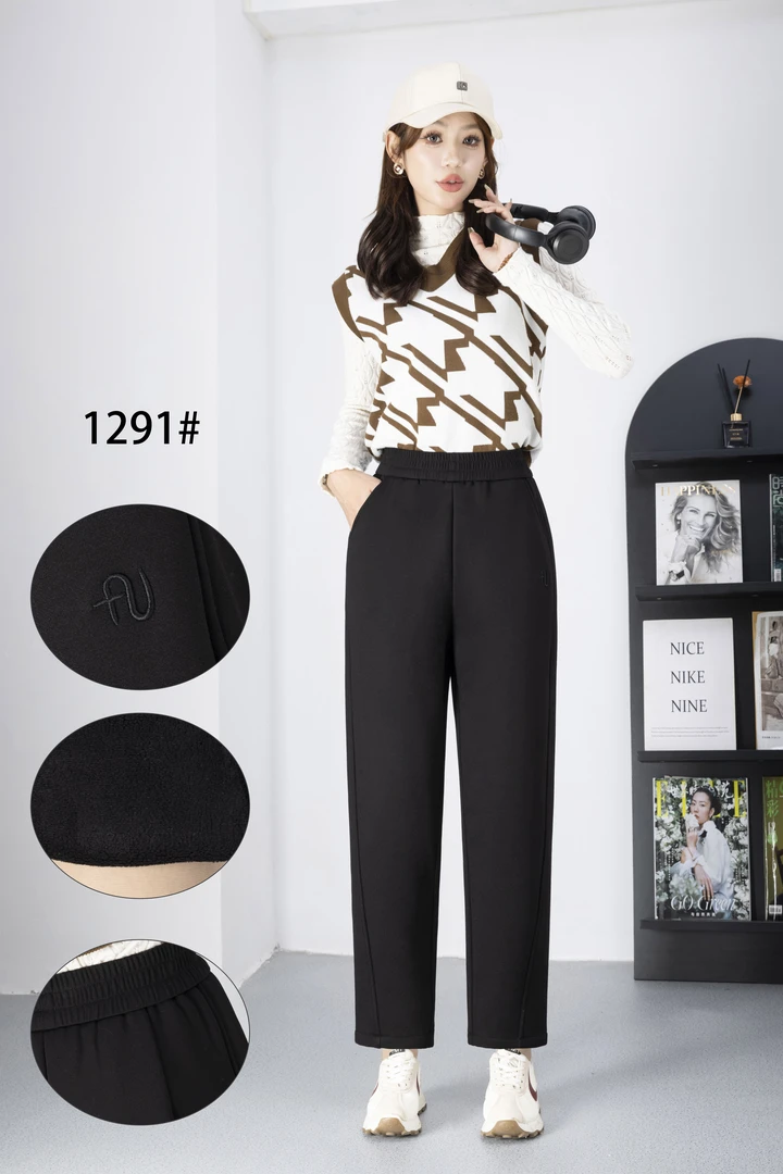 时尚加厚加绒老爹裤1291