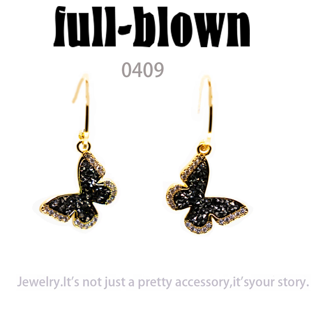 铜合金耳饰 设计师气质耳环小众设计高级感耳环耳饰～0409