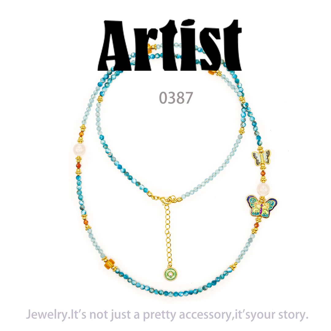 铜合金项链 AR轻奢设计师项链~0387