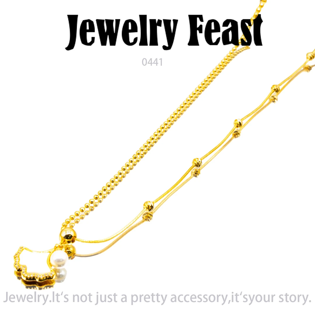 铜合金吊坠 轻奢设计师项链~0441