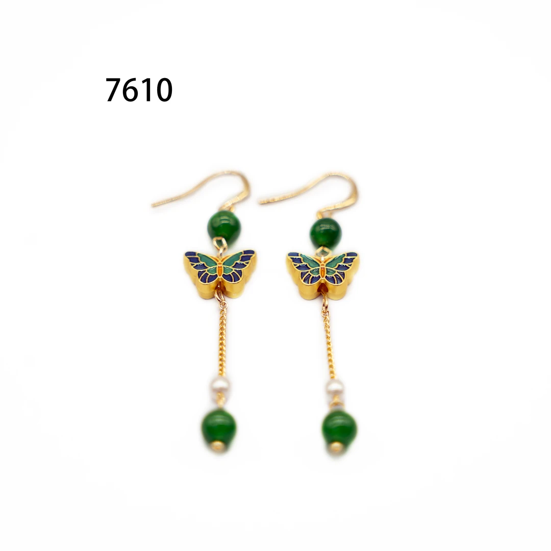 铜合金耳饰 时尚气质轻奢耳环新款小众设计高级感耳钉耳饰～7610