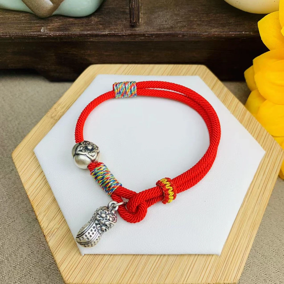 足银手链 【匠心银饰】情侣手编情人节告白生日送老婆送女友礼物