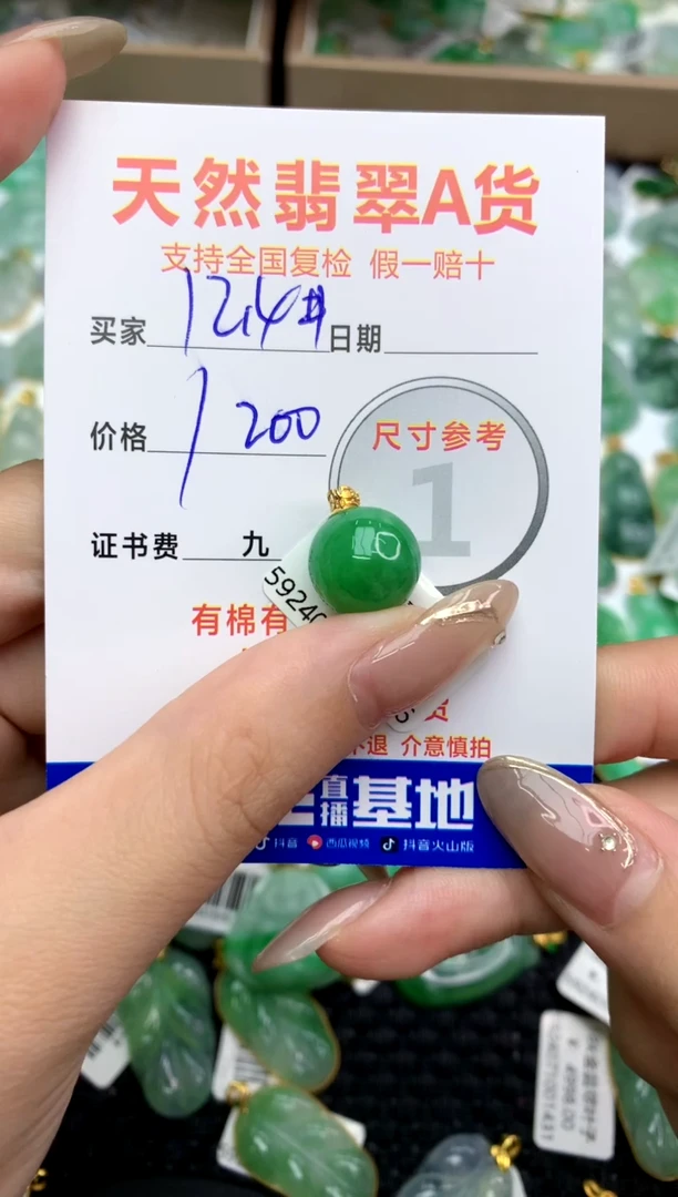 【闪购商品】翡翠颈饰18K金镶嵌11111111