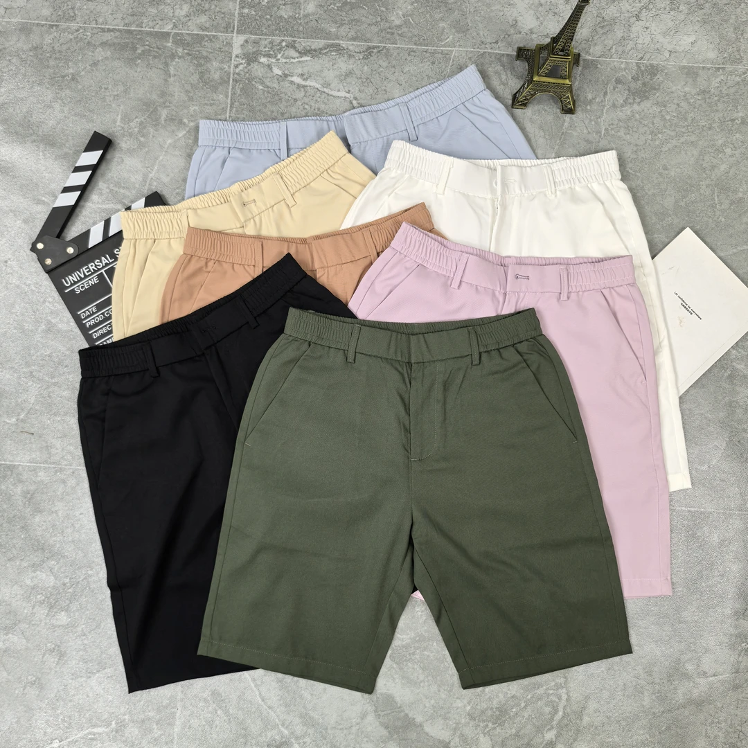 多色系列百搭五分短裤男时尚流行2024夏季薄款裤子男士纯色休闲裤