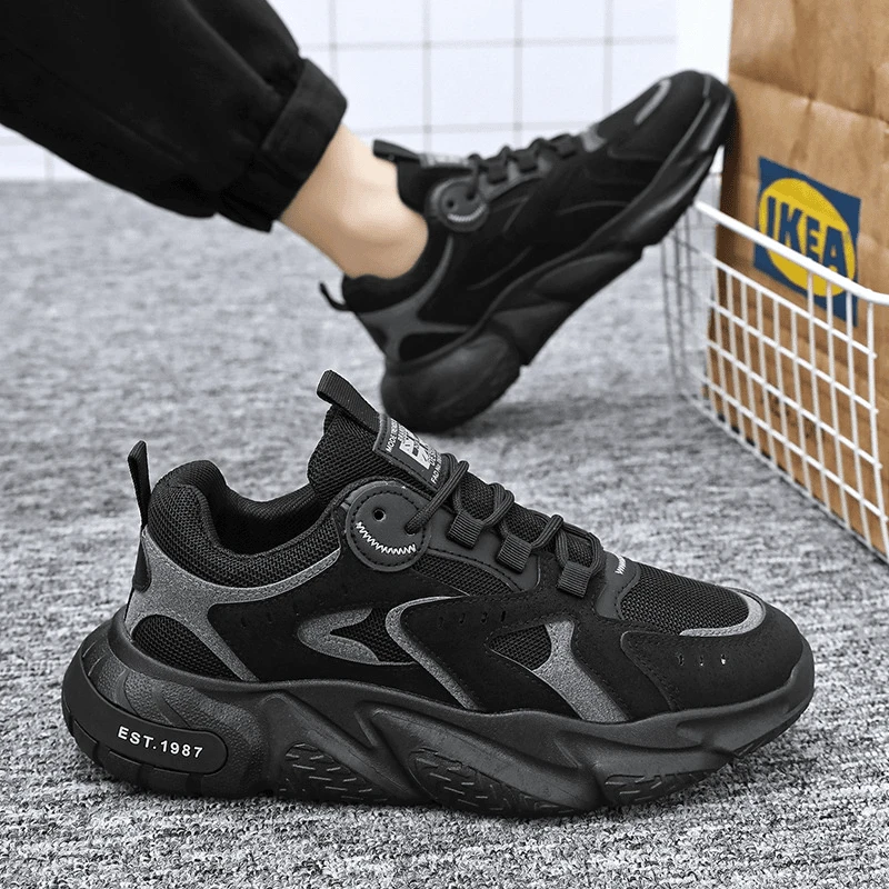 秋冬季男鞋透气网面鞋子男士运动鞋潮流百搭休闲跑步老爹鞋