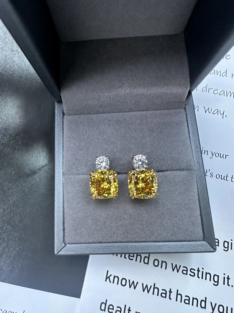嘉禾耳饰6ct【落日融金 流光照人】耳钉LB021