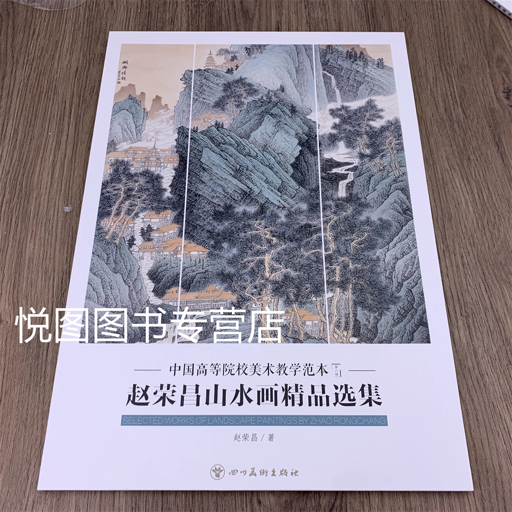 赵荣昌山水画精品选集中国高等院校美术教学范本8开20幅图画集