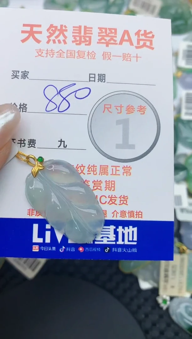 【闪购商品】翡翠颈饰18K金镶嵌111111111