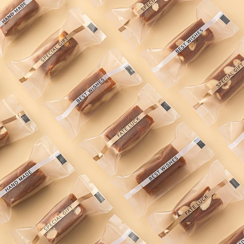 太妃糖包装袋牛轧糖海盐杏仁咖啡糖果雪花酥奶糕糖纸机封小袋子