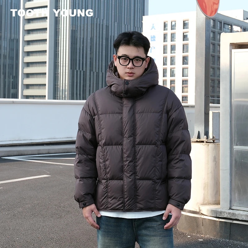 郑一爱穿搭【温暖如冬】冬季保暖高街男士休闲宽松加厚连帽羽绒服