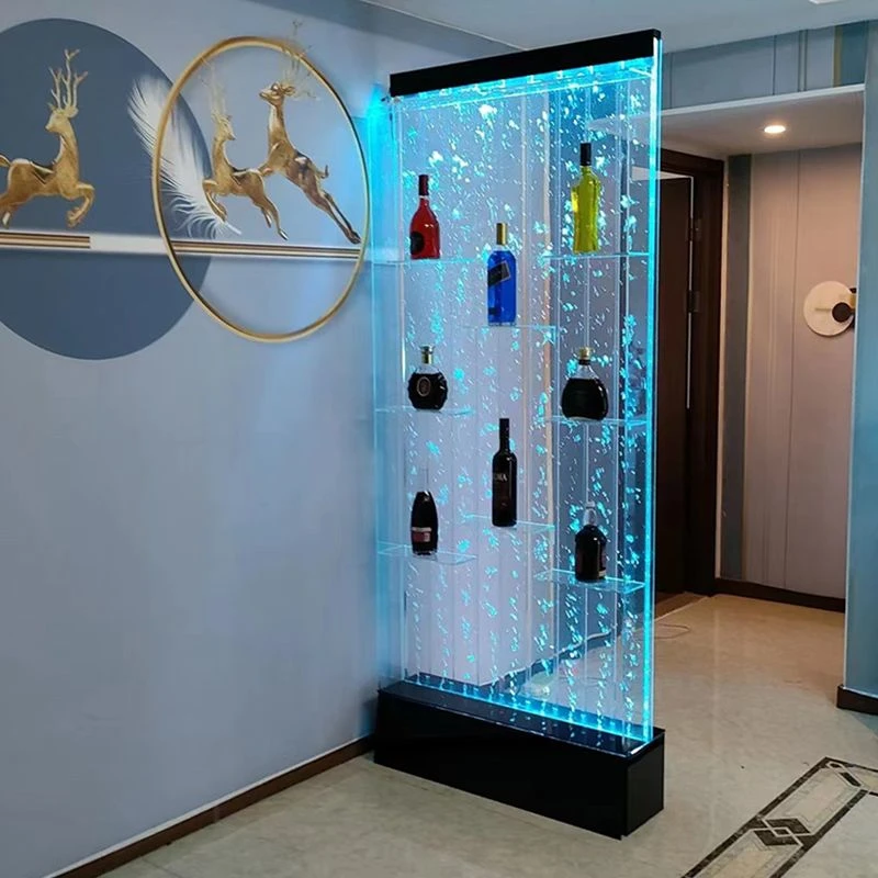 新款水幕墙流水屏风气泡酒柜款屏风玄关隔断屏风入门屏风厂家定制