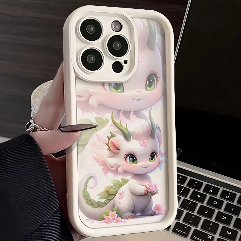 国潮麒麟小花龙苹果15promax手机壳iPhone14网红13PRO国风12防摔