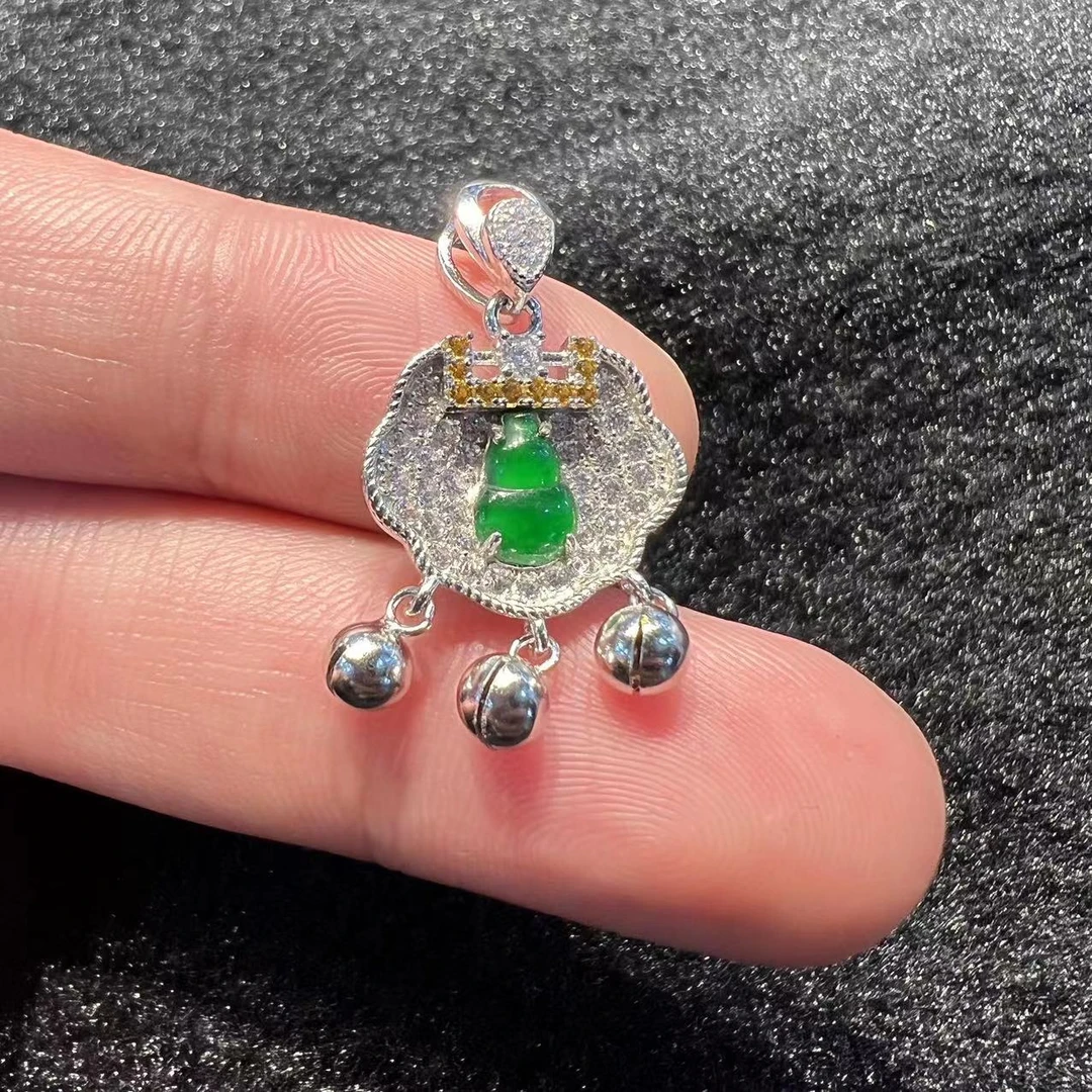 【朱朱】S925翡翠吊坠-不含链 约6x5x3mm