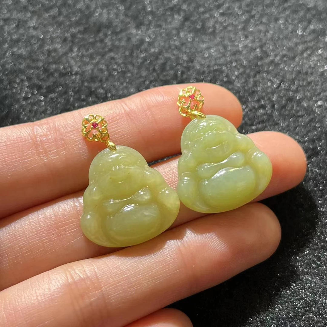 【朱朱】S925和田玉吊坠-不含链 约19x19x5mm 多样性发一