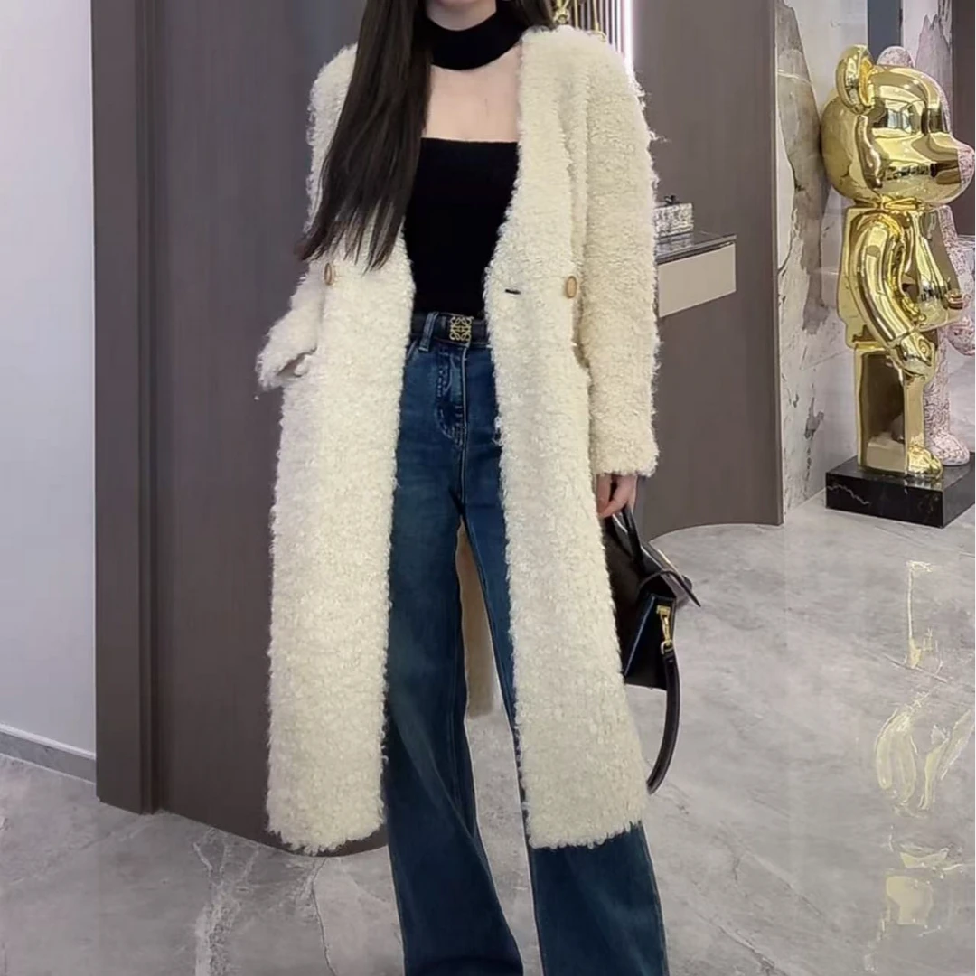 福利2.18号小众设计款长款风衣卷毛毛外套 （现货）百搭长款风衣