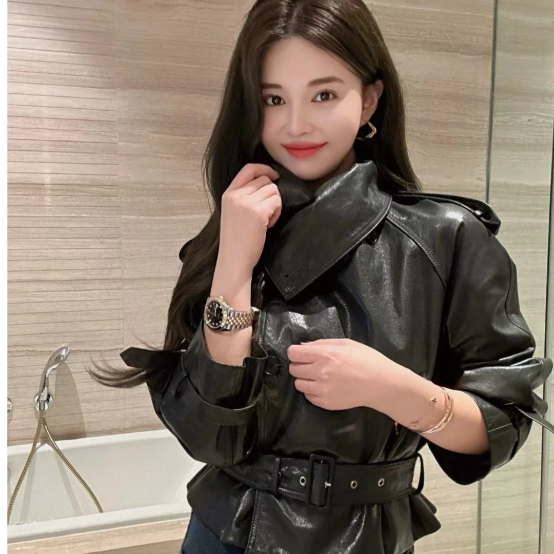 福利1.8号高端气质时尚收腰短款皮衣外套 （现货） 显瘦百搭修身秋