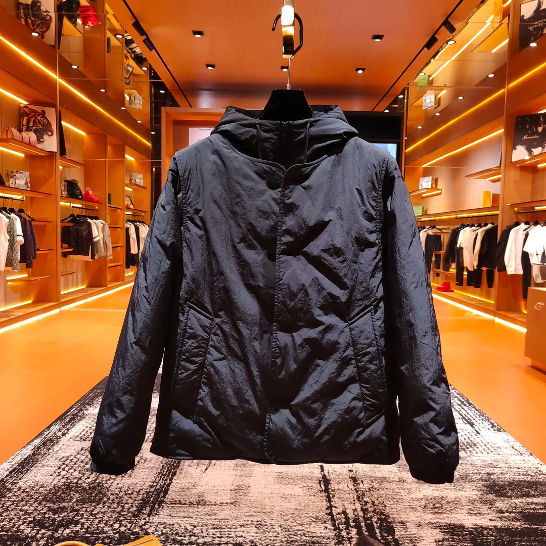 「Y6525」极简假两件羽绒服” 潮流冬季保暖连帽男女同款羽绒服