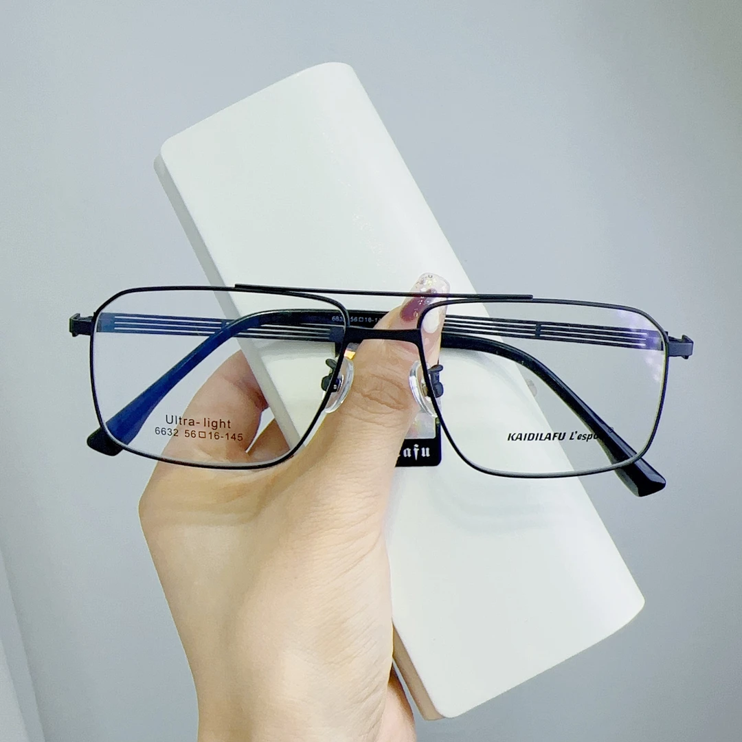 大牌同款保家超轻钛合金设计师款飞行员双梁眼镜可定制变色