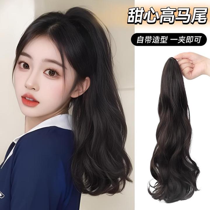 大波浪抓夹马尾女神女网红款逼真蓬松时尚抓夹式马尾女神马尾抓夹
