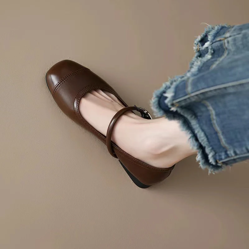 女鞋听主播提示下单玛丽珍钦佩百搭软底真皮