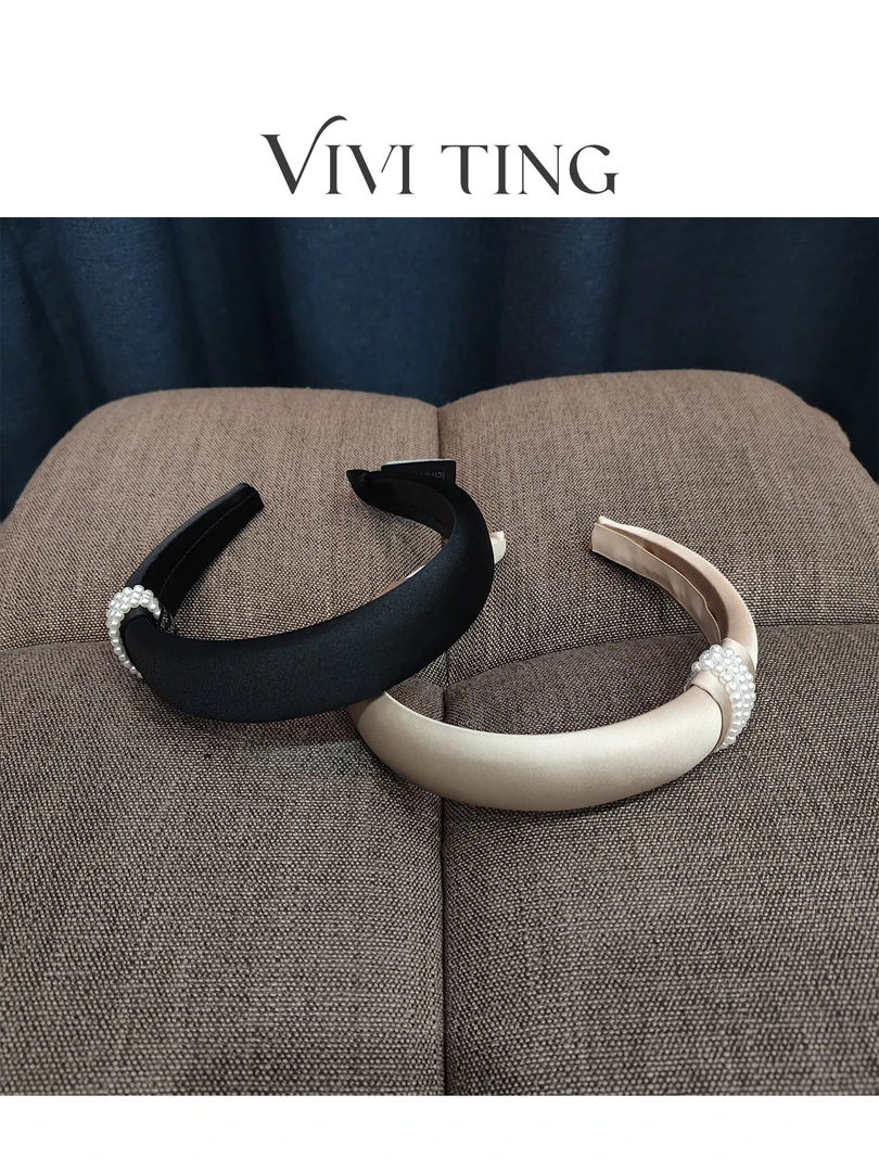 【VIVI·TING】婷姐推荐秋季新款法式高级感赫本风宽边珍珠发箍