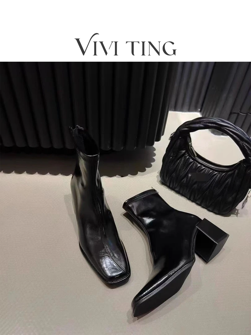【VIVI·TING】婷姐推荐秋冬季新款纯色百搭高级感时尚中筒靴