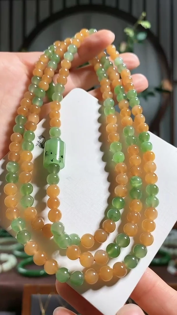 【闪购商品】和田玉颈饰未镶嵌，碧玉＋糖，设计款颈饰6米，浅