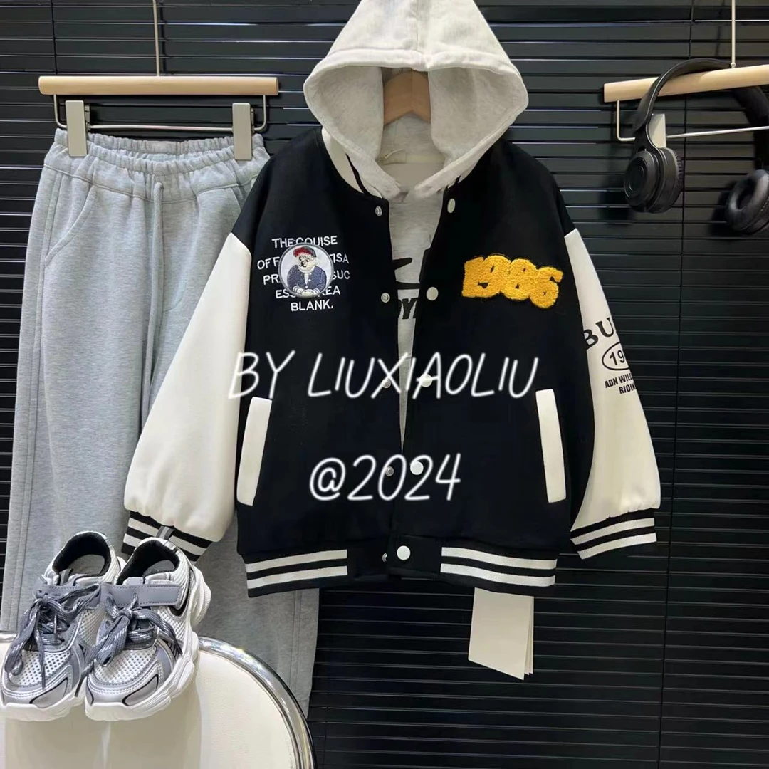 杭州六小六正版 BY LIUXIAOLIU韩版高货秋季儿童棒球服外套2212