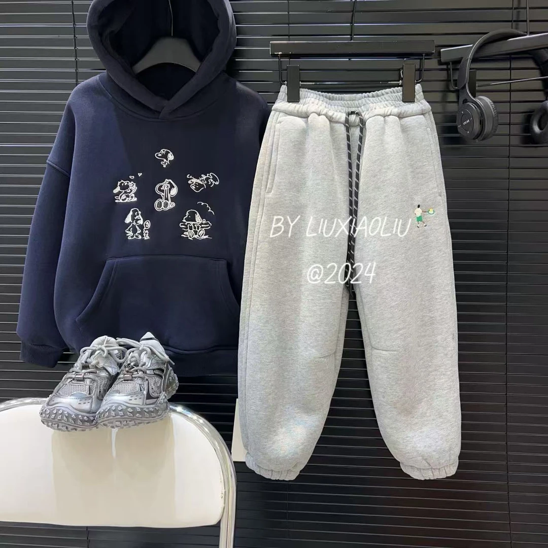 杭州六小六正版 BY LIUXIAOLIU冬季儿童加绒卫裤15264