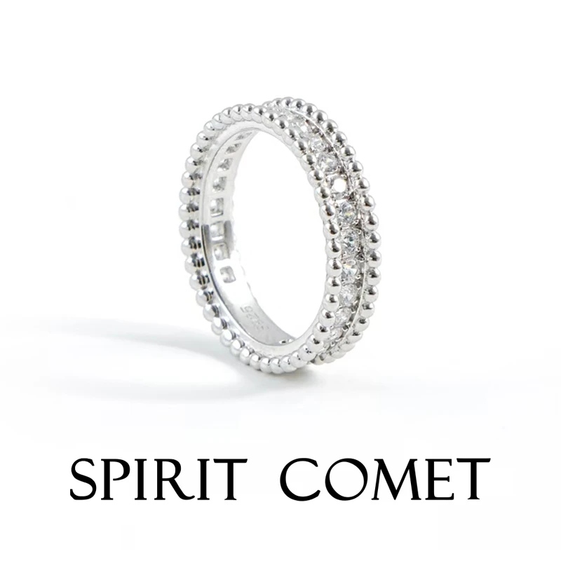 925银锆石戒指 Venus系列珠边欧美镶钻戒指意大利工艺轻奢时尚