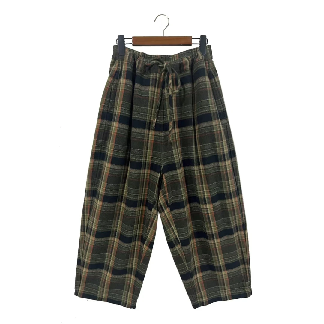 裤子 云雾里原创设计 复古文艺简约大气随性洒脱纯棉长裤3316