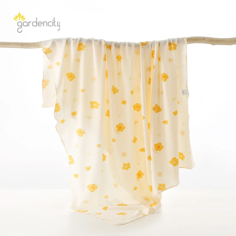 婴儿盖毯莫代尔零碳夏季薄款新生儿抱单儿童冰丝女宝宝空调夏凉被