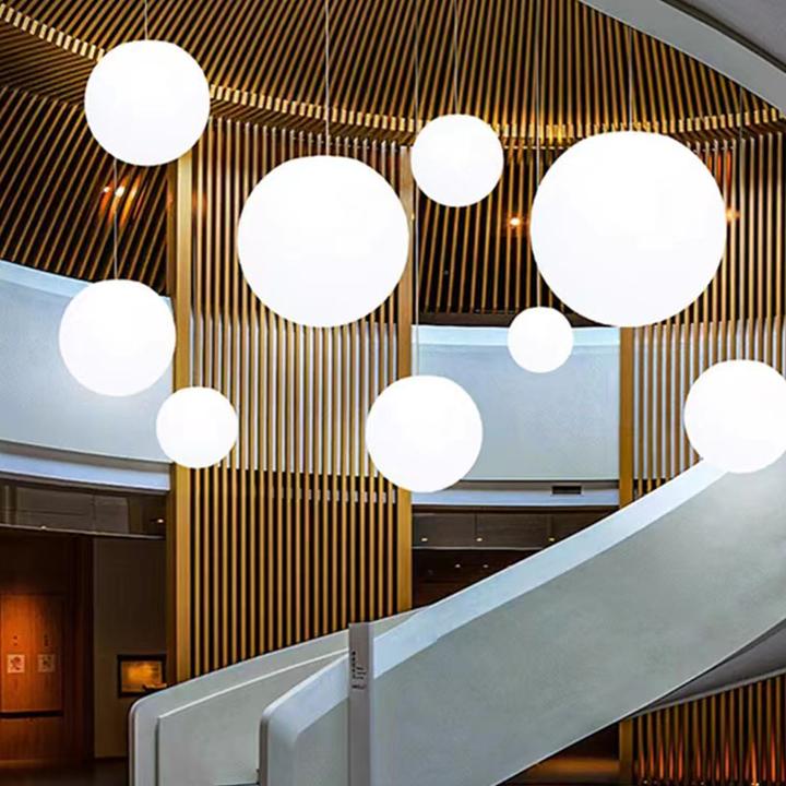 白色圆球吊灯幼儿园酒吧商场乐园装饰灯餐厅店铺橱窗球形婚庆吊灯