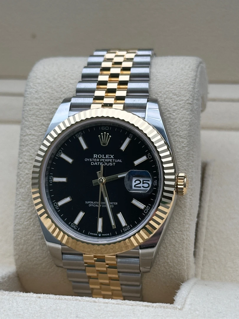99新全套全长 Rolex/劳力士 日志型126333（间金黑条）41mm