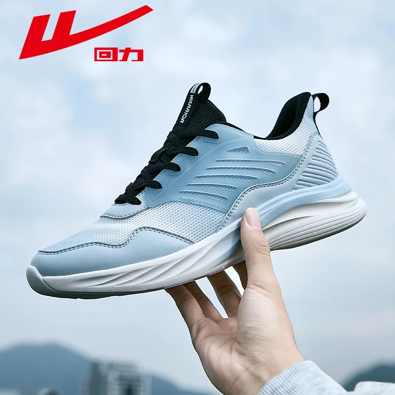 Warrior/回力运动鞋男鞋23年新款夏季透气鞋软底网面舒适跑步鞋男
