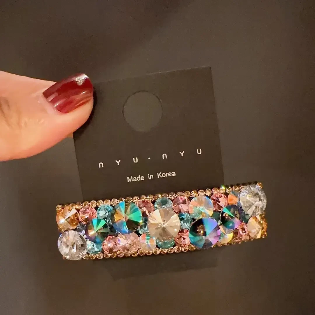 韩国施家水晶bb夹满钻刘海夹网红爆款发卡碎发夹高端发夹女士发饰