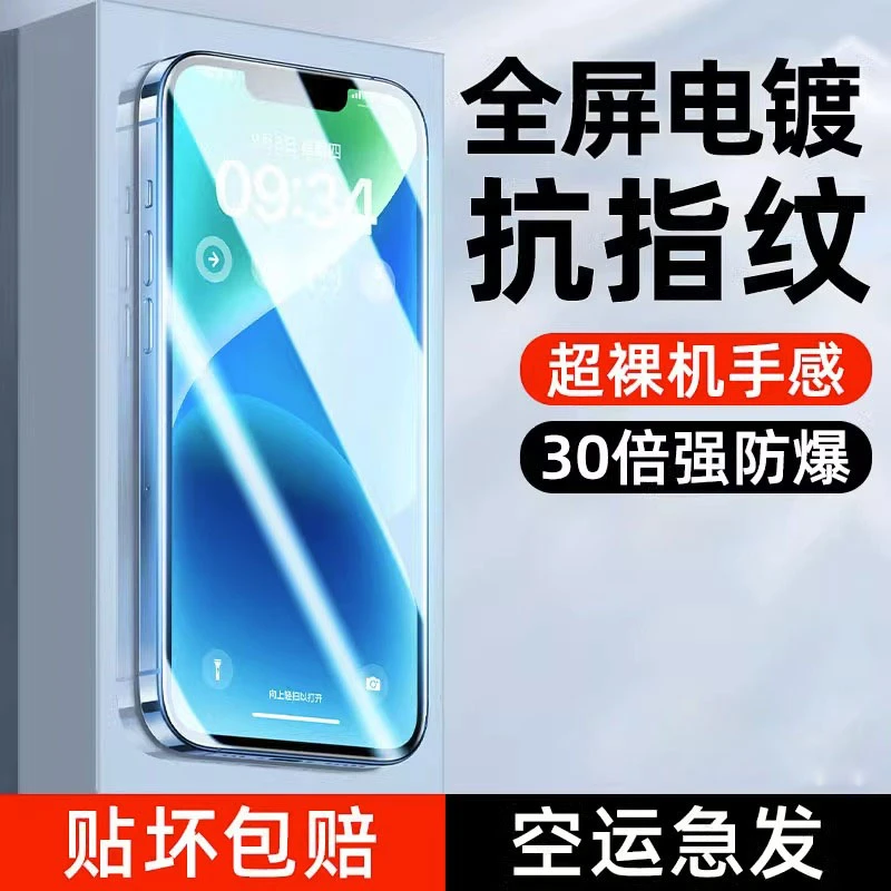 适用苹果15/14Pro钢化膜iPhone13promax/12/11超清X/XR手机防偷窥