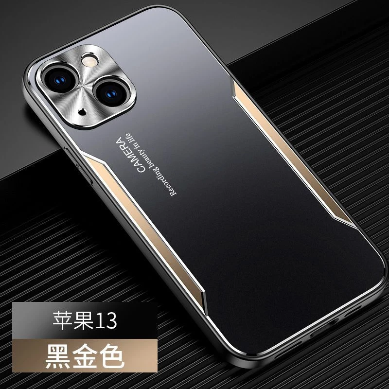 适用苹果13手机壳Pro金属新款iPhone13promax男高级感全包mini防